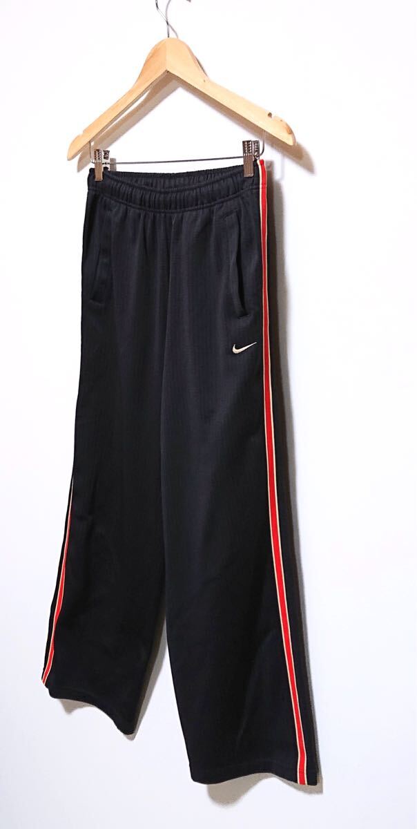 h1912gg NIKE ナイキ サイズM ジャージパンツ ラインパンツ チェック柄 グレー系×オレンジ レディース スポーツ 運動 Dri-FIT 通気性_画像3