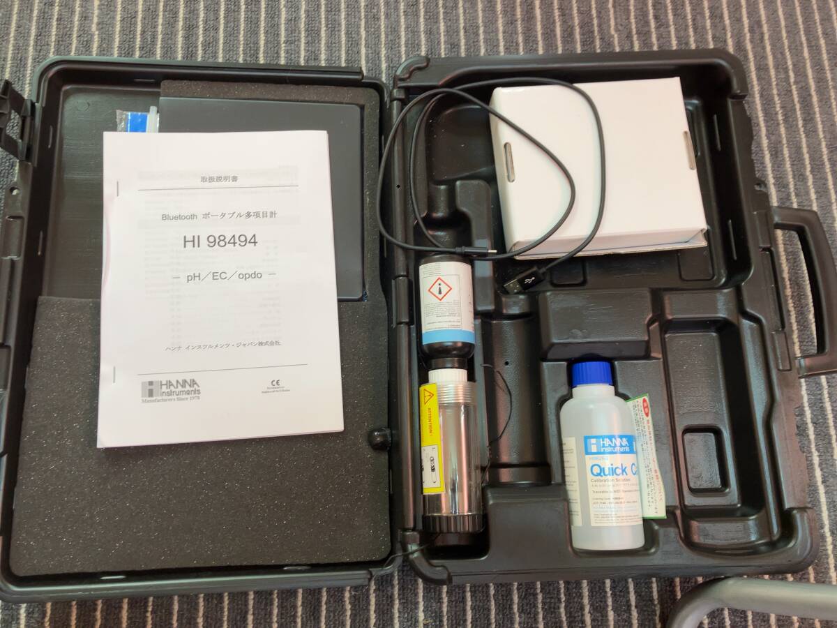  б/у HANNA бросание включая тип много пункт измерительный прибор HI 98494 рН-метр pH измерительный прибор PH измерительный прибор прибор для проверки качества воды .. кислород температура температура воды рукоятка na