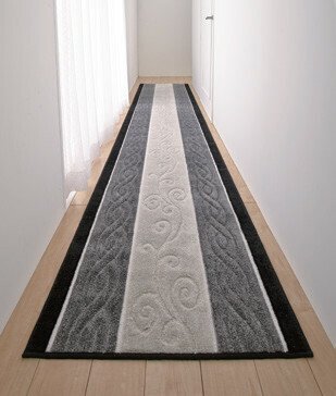 新品@日本製 ふかふかロングパイル廊下敷/65×440cm グレー(高級 新品@日本製 ふかふかロングパイル廊下敷/65×440cm グレー(高級