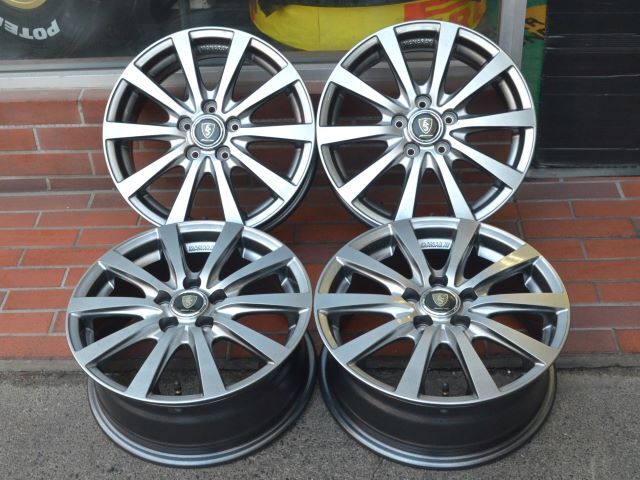 15 дюймовый Manaray ES евро спорт 15X6.0J PCD 100 5 дыра +45 б/у колесо 4 шт. комплект Prius Sienta Corolla touring и т.п. 