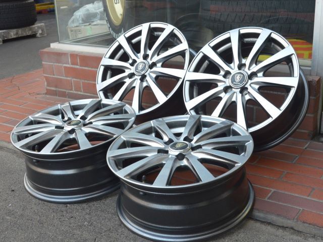15 дюймовый Manaray ES евро спорт 15X6.0J PCD 100 5 дыра +45 б/у колесо 4 шт. комплект Prius Sienta Corolla touring и т.п. 