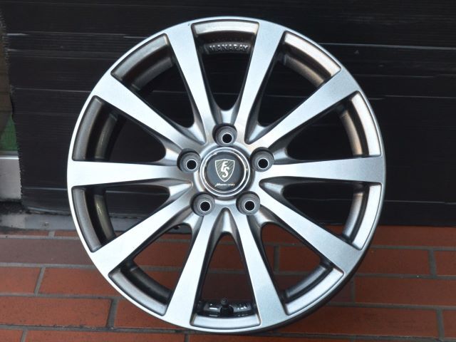 15 дюймовый Manaray ES евро спорт 15X6.0J PCD 100 5 дыра +45 б/у колесо 4 шт. комплект Prius Sienta Corolla touring и т.п. 