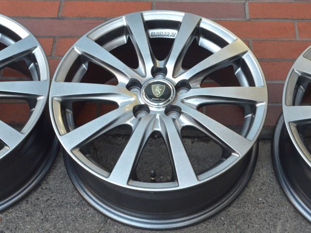 15 дюймовый Manaray ES евро спорт 15X6.0J PCD 100 5 дыра +45 б/у колесо 4 шт. комплект Prius Sienta Corolla touring и т.п. 