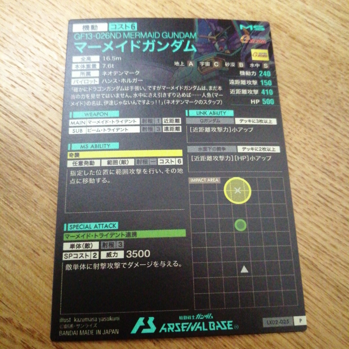 機(jī)動戦士ガンダムアーセナルベース　LX02-025　マーメイドガンダム　パーフェクトレア　P