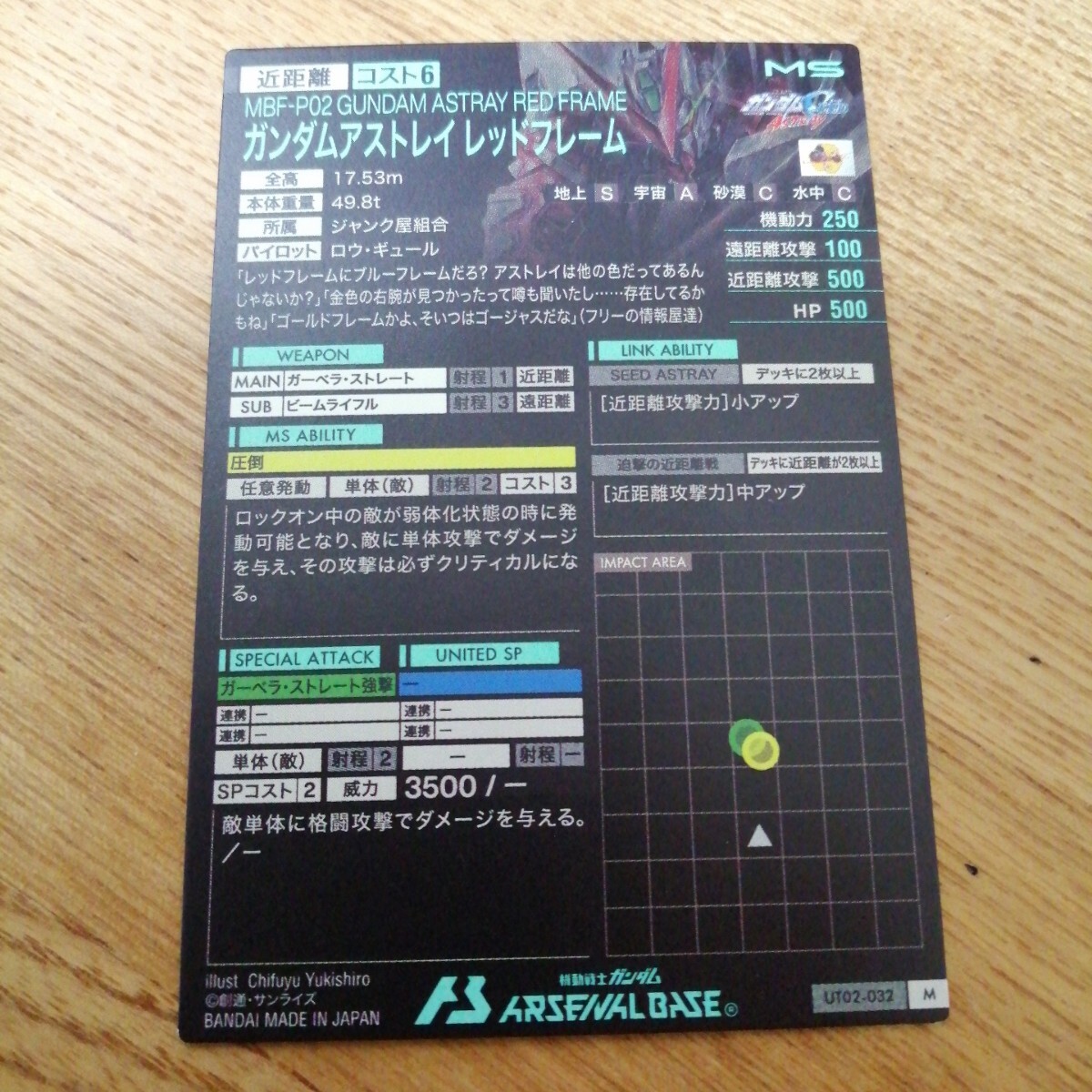 機(jī)動(dòng)戦士ガンダムアーセナルベース　UT02-032　ガンダムアストレイレッドフレーム　M