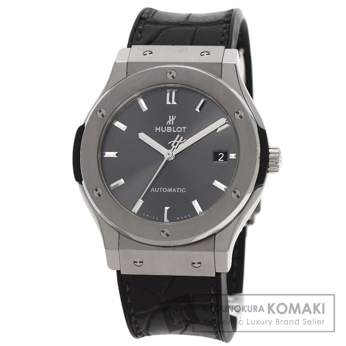HUBLOT ウブロ 511.NX.7071.LR クラシック フュージョン レーシング チタニウム 腕時計 チタニウム ラバーx革 メンズ 中古