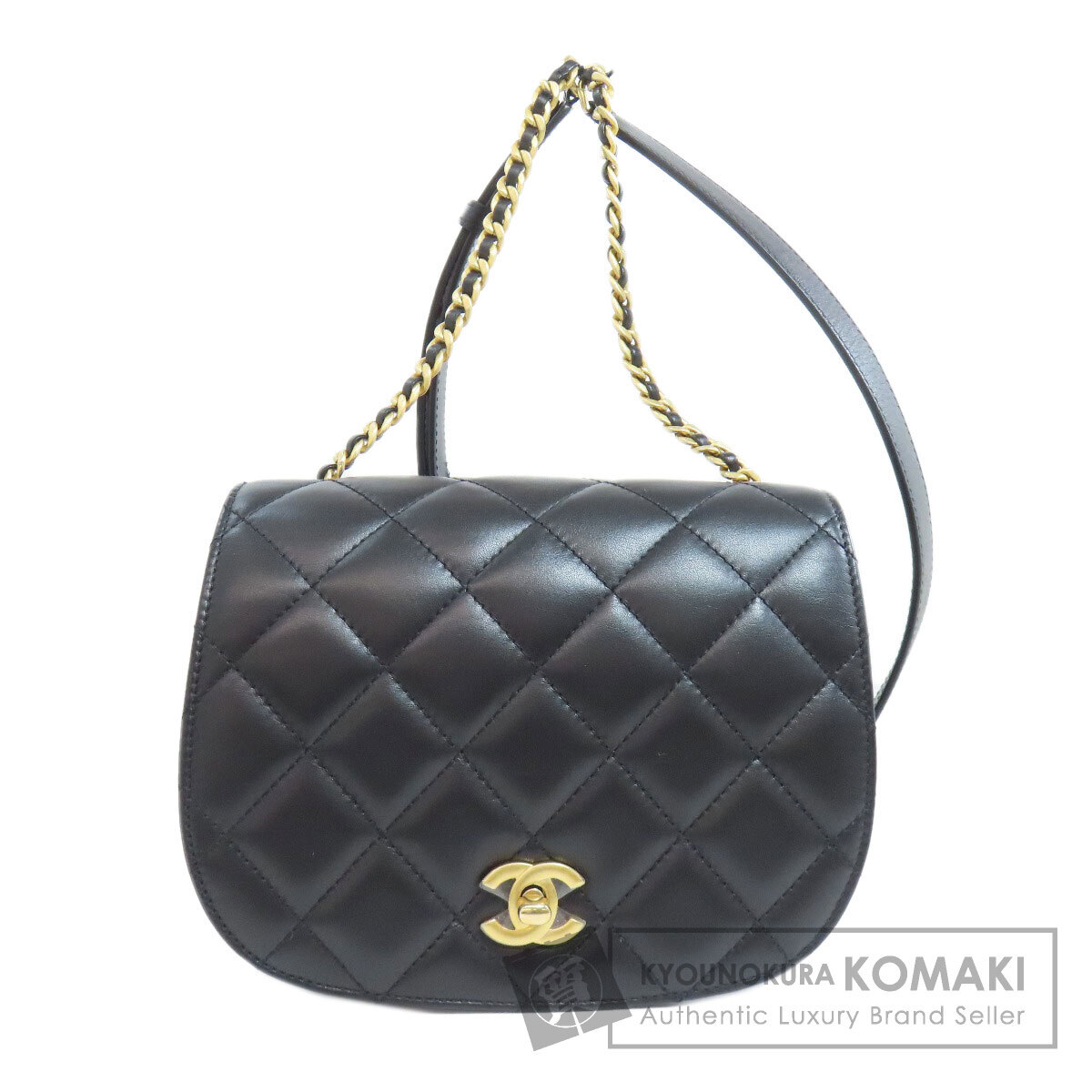 CHANEL シャネル マトラッセ チェーンショルダー ゴールド金具 ショルダーバッグ ラムスキン レディース 中古