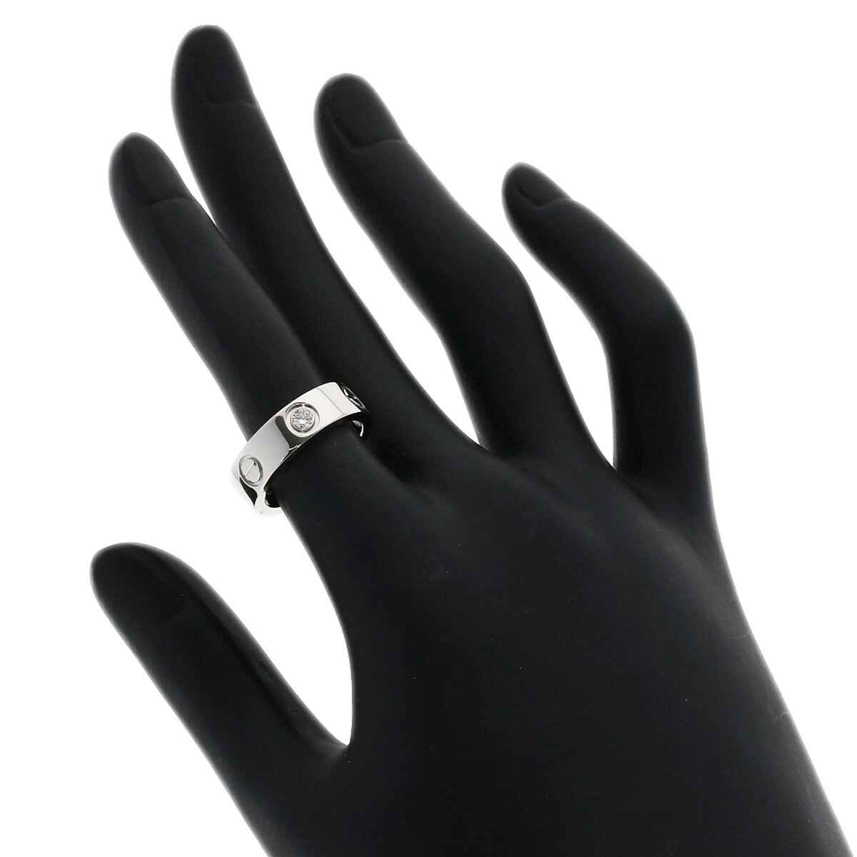 CARTIER カルティエ ラブリング 1P ダイヤモンド #49 リング?指輪 プラチナPT950 レディース 中古