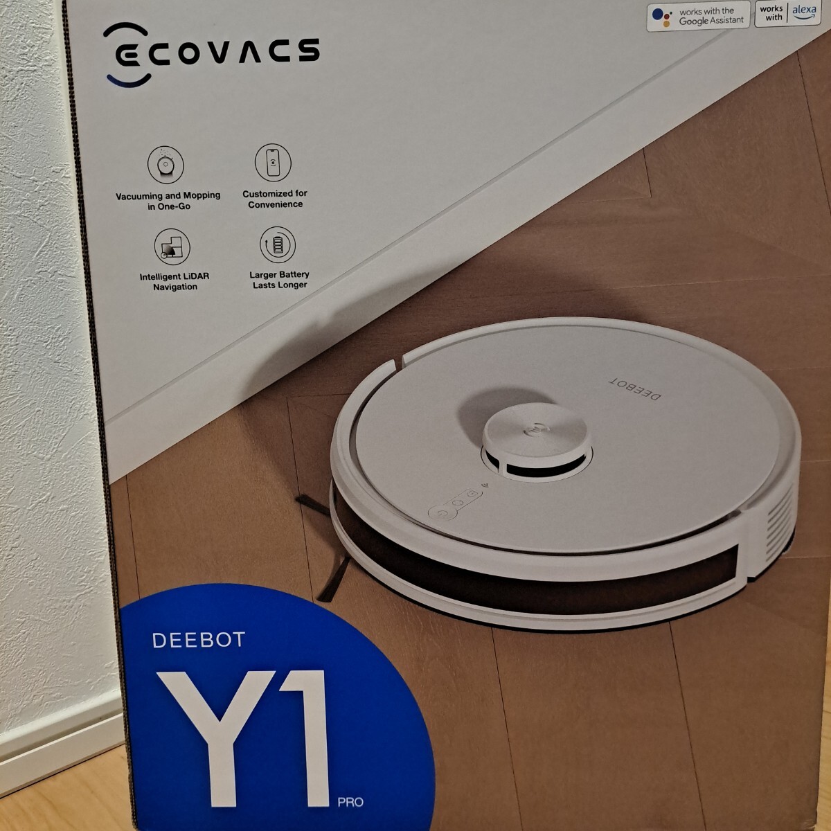 ロボット掃除機　Ecovacs Deebot Y1 Pro　床掃除　水拭き　DLX34