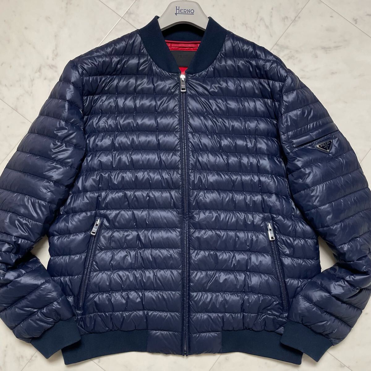 極美品/希少XXL☆ PRADA プラダ ダウンジャケット ブルゾン 極美品/希少XXL☆ PRADA プラダ ダウンジャケット ブルゾン
