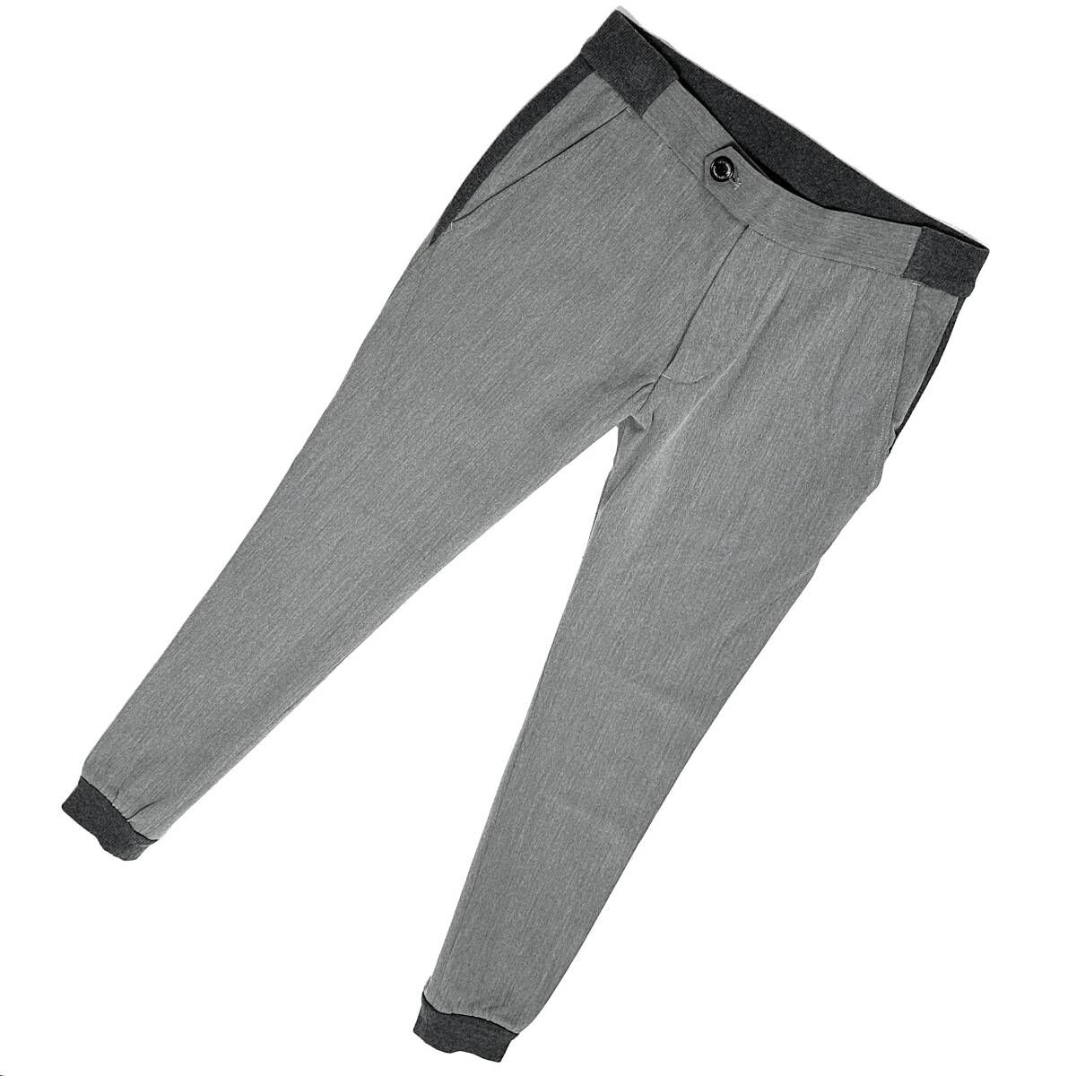 定価4.6万 1piu1uguale3 STRETCH JERSEY RELAX TAYLOR RIB TROUSERS Ⅲ グレー ジャージ パンツ スラックス akm wjk ジュンハシモト