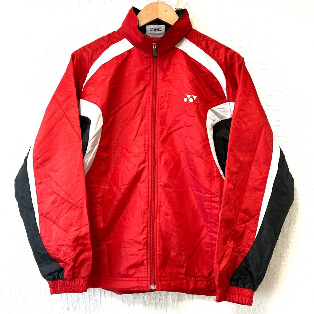 【YONEX】ヨネックス ジップアップ ウインドブレーカー ジャケット 里地フリース バドミントン テニス スポーツ レッド S/Y25028UU