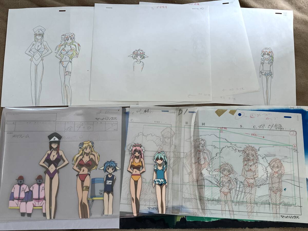 ギャラクシーエンジェル 直筆 セル画 原画 11枚セット 直筆背景 ギャラクシーエンジェル 直筆 セル画 原画 11枚セット 直筆背景
