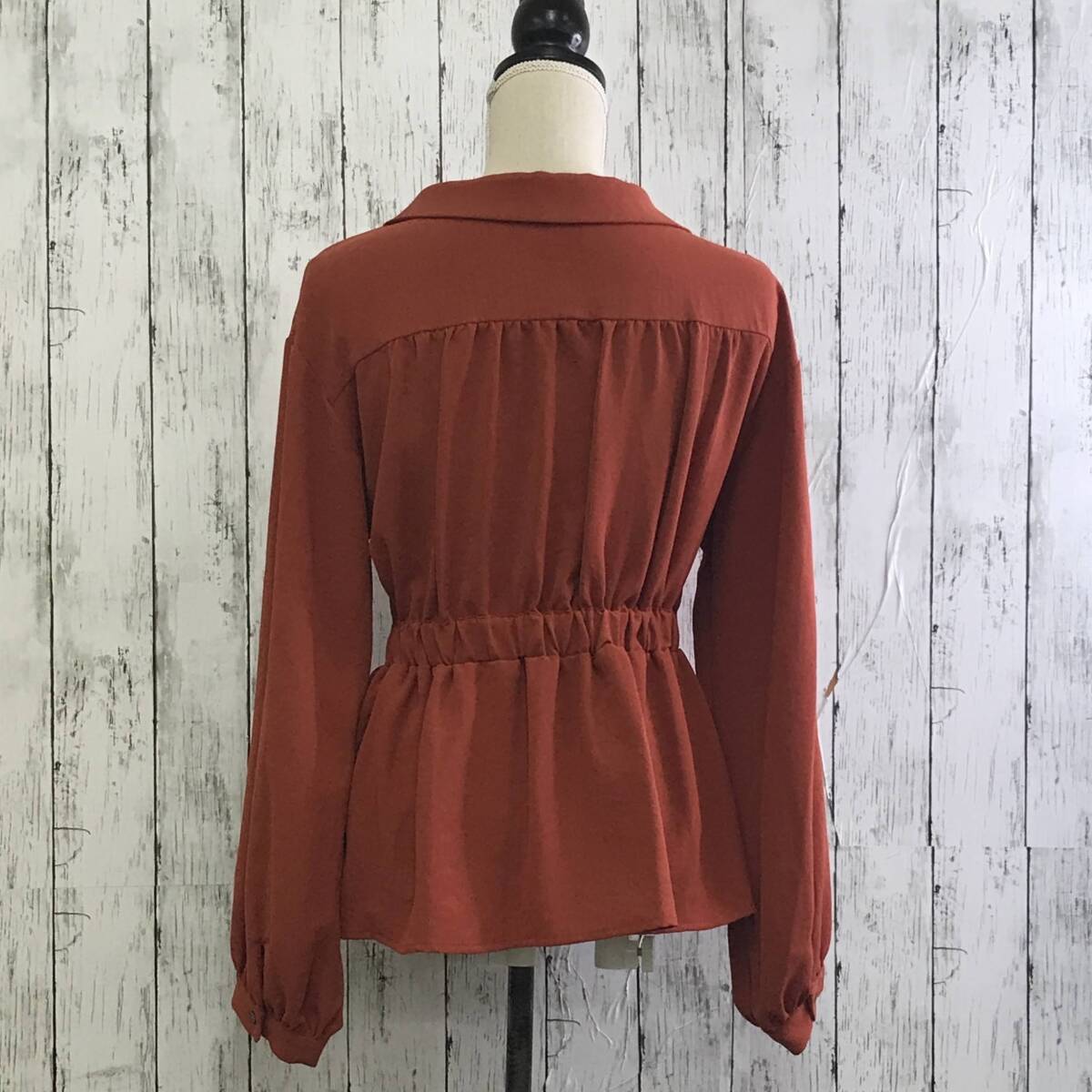 N.Natural Beauty Basic　エヌ ナチュラルビューティーベーシック　ブラウス　Mサイズ　ブリックレッド　S5.11-336　USED