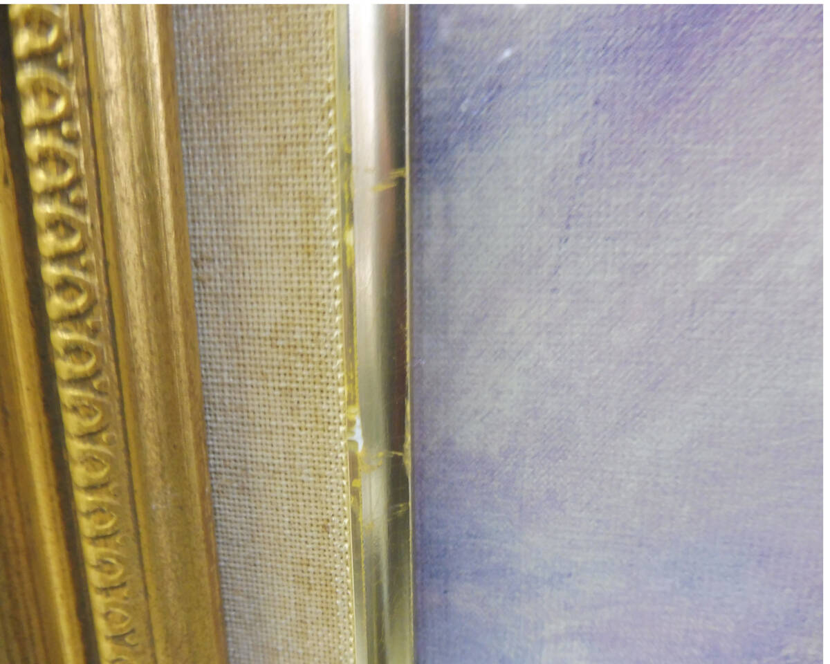 複製画 クロード・モネ 『印象 日の出』ClaudeMonet　65×75ｃｍ　模写　額装　絵画　油彩画　名画　レトロ　アンティーク_画像6