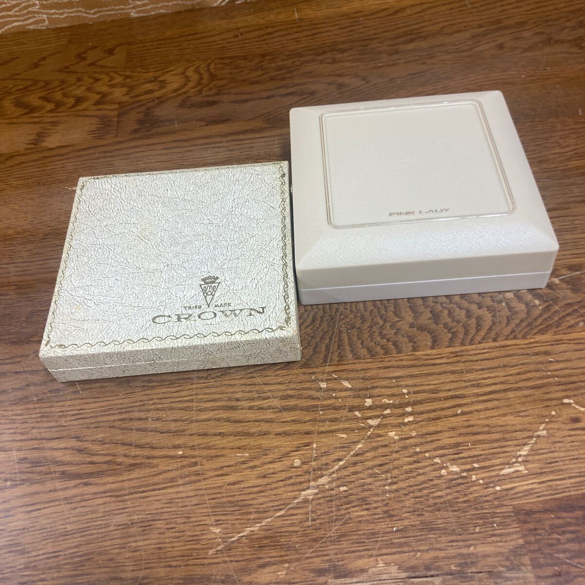 【CROWN PINKLady コンパクトケース】手鏡 當時物 コスメティック ケース ファッション【B7-1①】0204