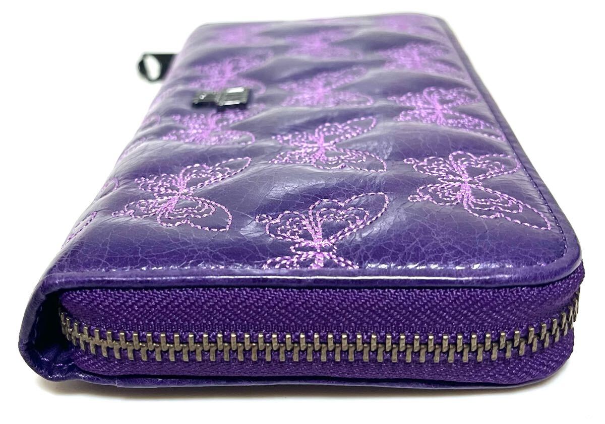 新品未使用】ANNA SUI 財布 ラウンドファスナー 蝶 パープル 紫 新品未使用】ANNA SUI 財布 ラウンドファスナー 蝶 パープル 紫