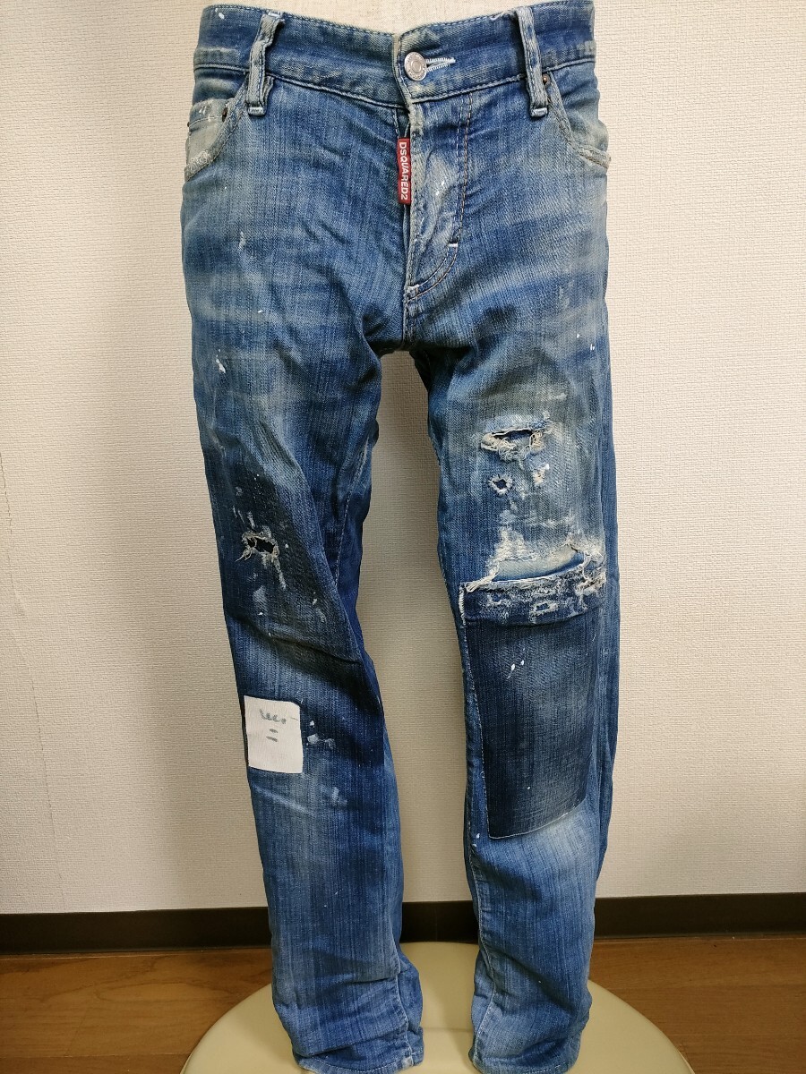 1円〜 DSQUARED2 ディースクエアード デニム パンツ ダメージ 1円〜 DSQUARED2 ディースクエアード デニム パンツ ダメージ