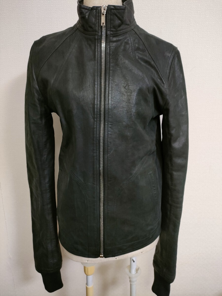 1円〜 Rick Owens リックオウエンス レザー ジャケット シングル 1円〜 Rick Owens リックオウエンス レザー ジャケット シングル