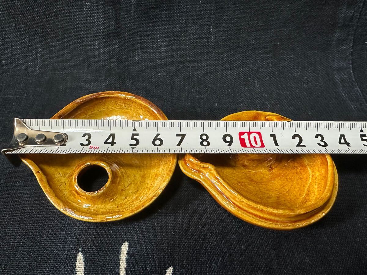 大樋焼　飴釉　鈴　香合　茶道具_画像8