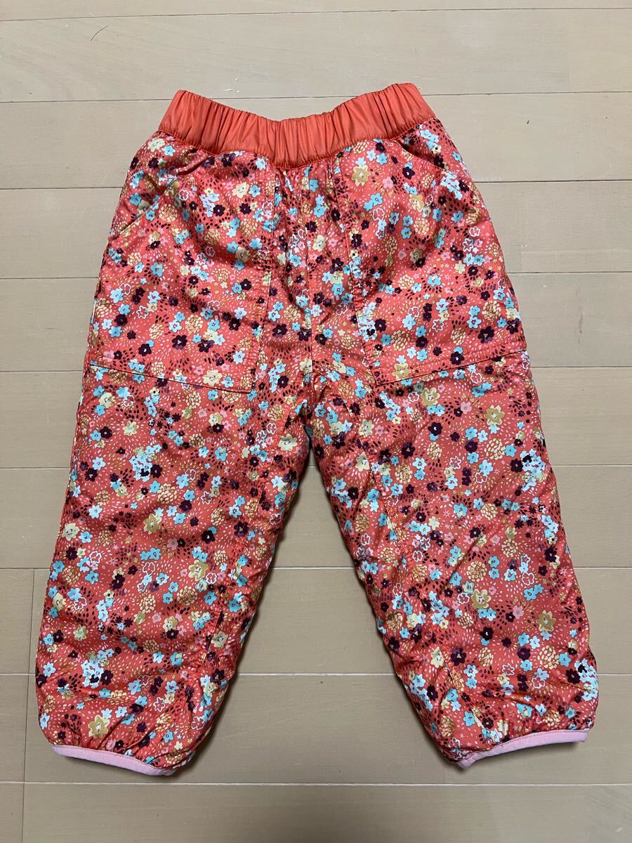 Patagonia パタゴニア　パンツ　花柄オレンジ　ボアパンツ　2T スキー・スノーボード
