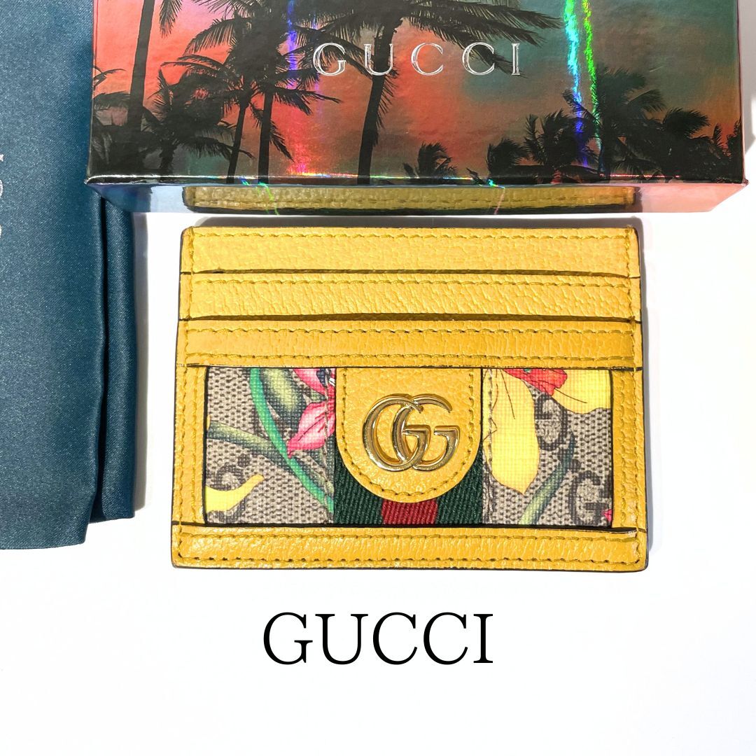 鑑定済】GUCCI グッチ フローラ オフィディア GG パスケース 鑑定済】GUCCI グッチ フローラ オフィディア GG パスケース
