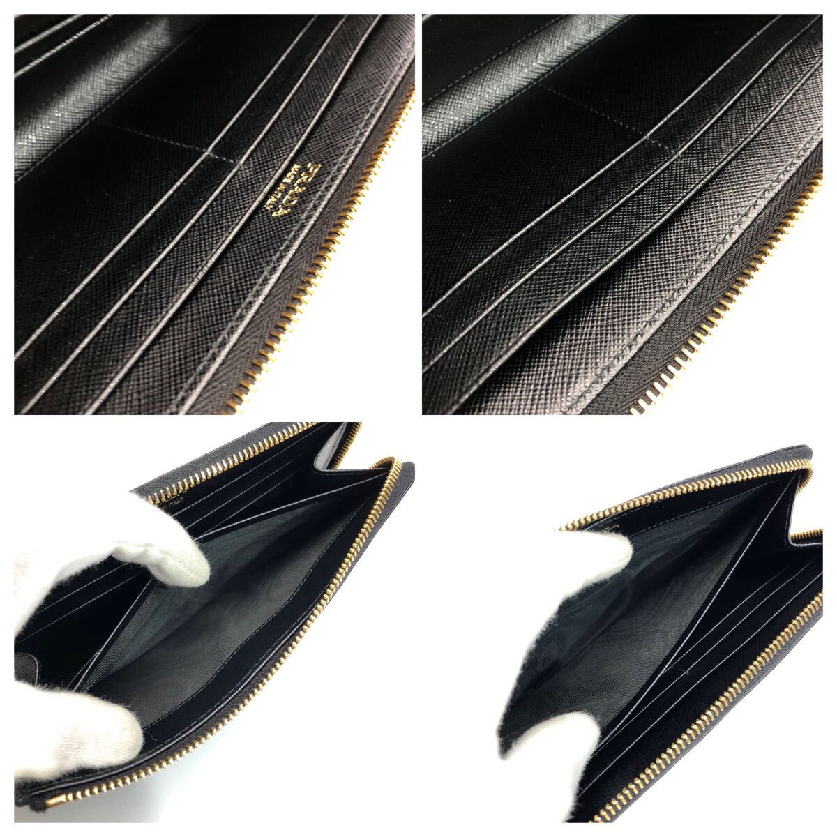 ☆極美品/箱付☆PRADA プラダ サフィアーノ メタルロゴ L字 ☆極美品/箱付☆PRADA プラダ サフィアーノ メタルロゴ L字