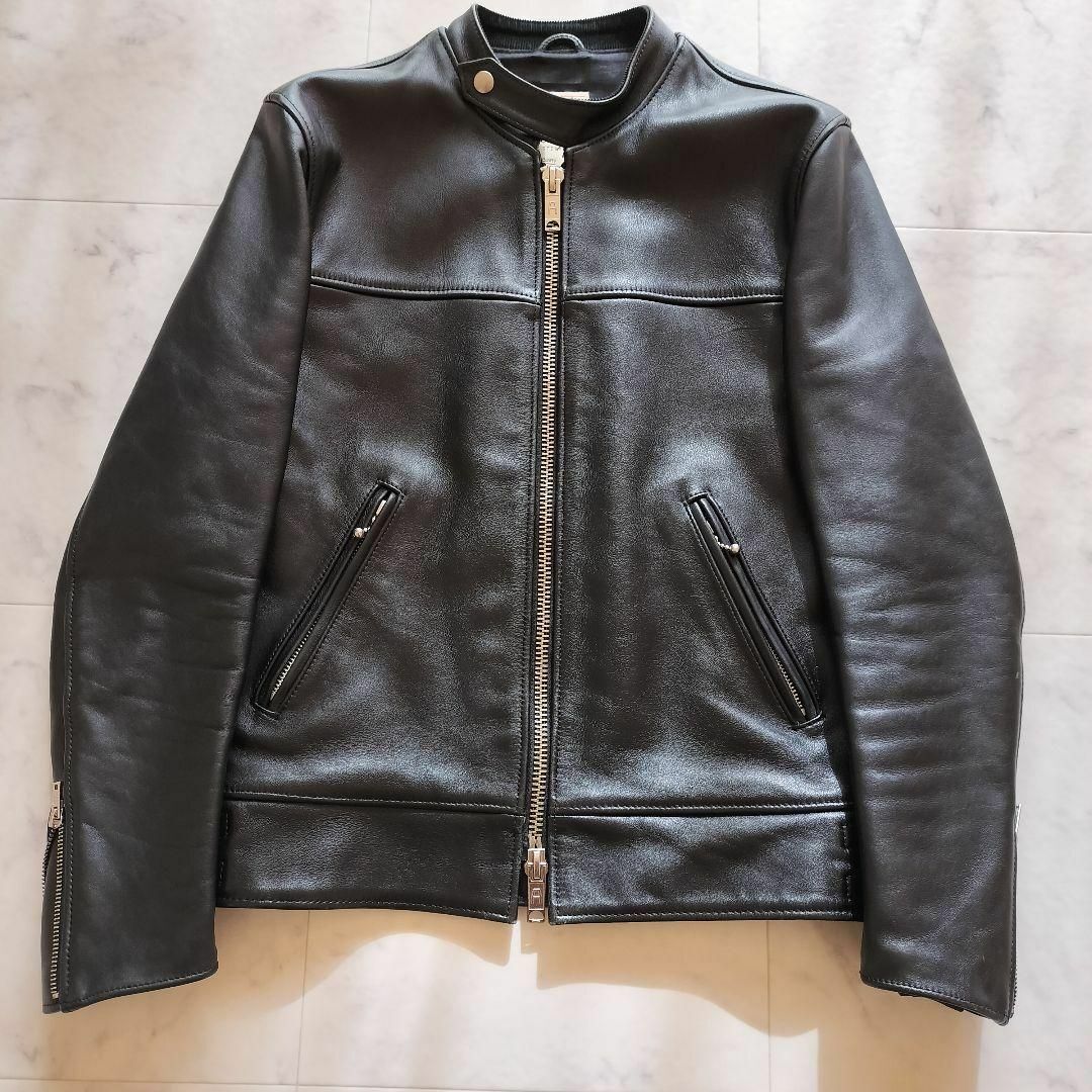 白タグ 666LeatherWearトリプルシックス ステアハイド シングル 白タグ 666LeatherWearトリプルシックス ステアハイド シングル