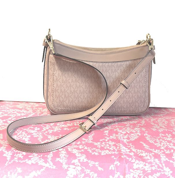 値下★MICHAEL KORS マイケル・コース★MKシグネーチャー・2way・ショルダー・バッグ・パウダーピンク系★美品_画像3
