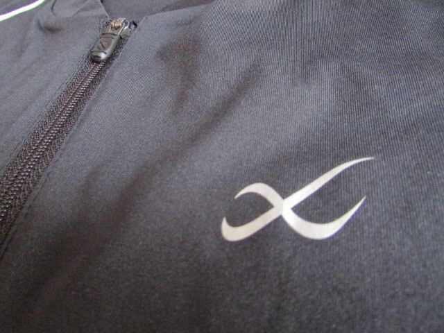  женский M размер USED CW-X стрейч половина Zip Fit рубашка короткий рукав футболка жакет Wacoal Wacoal HUY-402 тренировка 