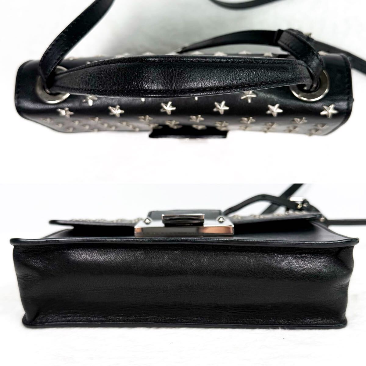 Jimmy Choo Rebel 2Way Crossbody Bag Star Studded Leather Jimmy Choo Rebel 2Way Crossbody Bag Star Studded Leather