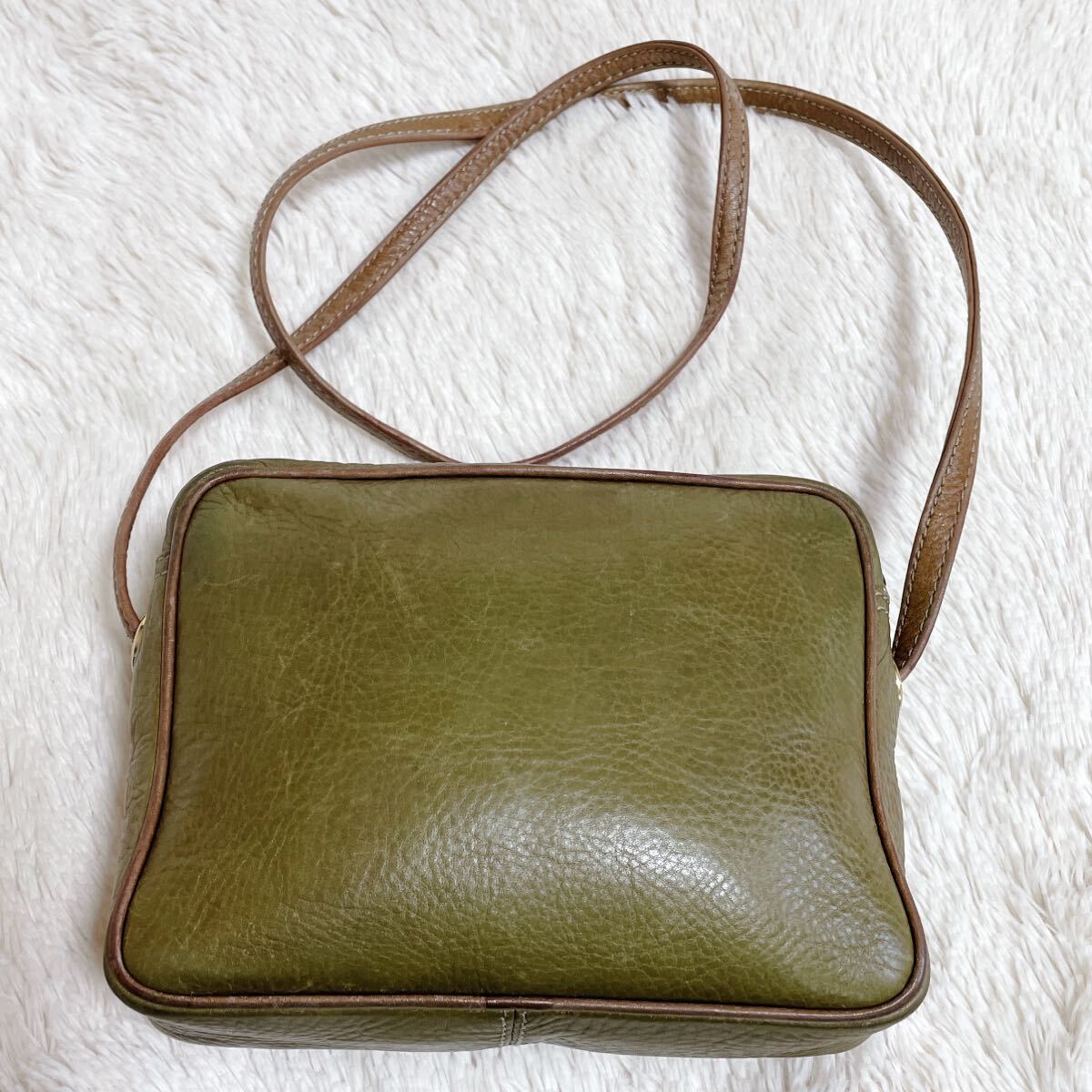 希少 LOEWE ロエベ 70s ロゴ レザー カメラバッグ ショルダーバッグ