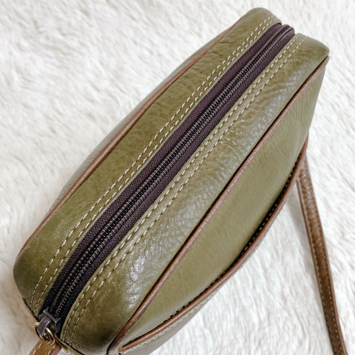 希少 LOEWE ロエベ 70s ロゴ レザー カメラバッグ ショルダーバッグ