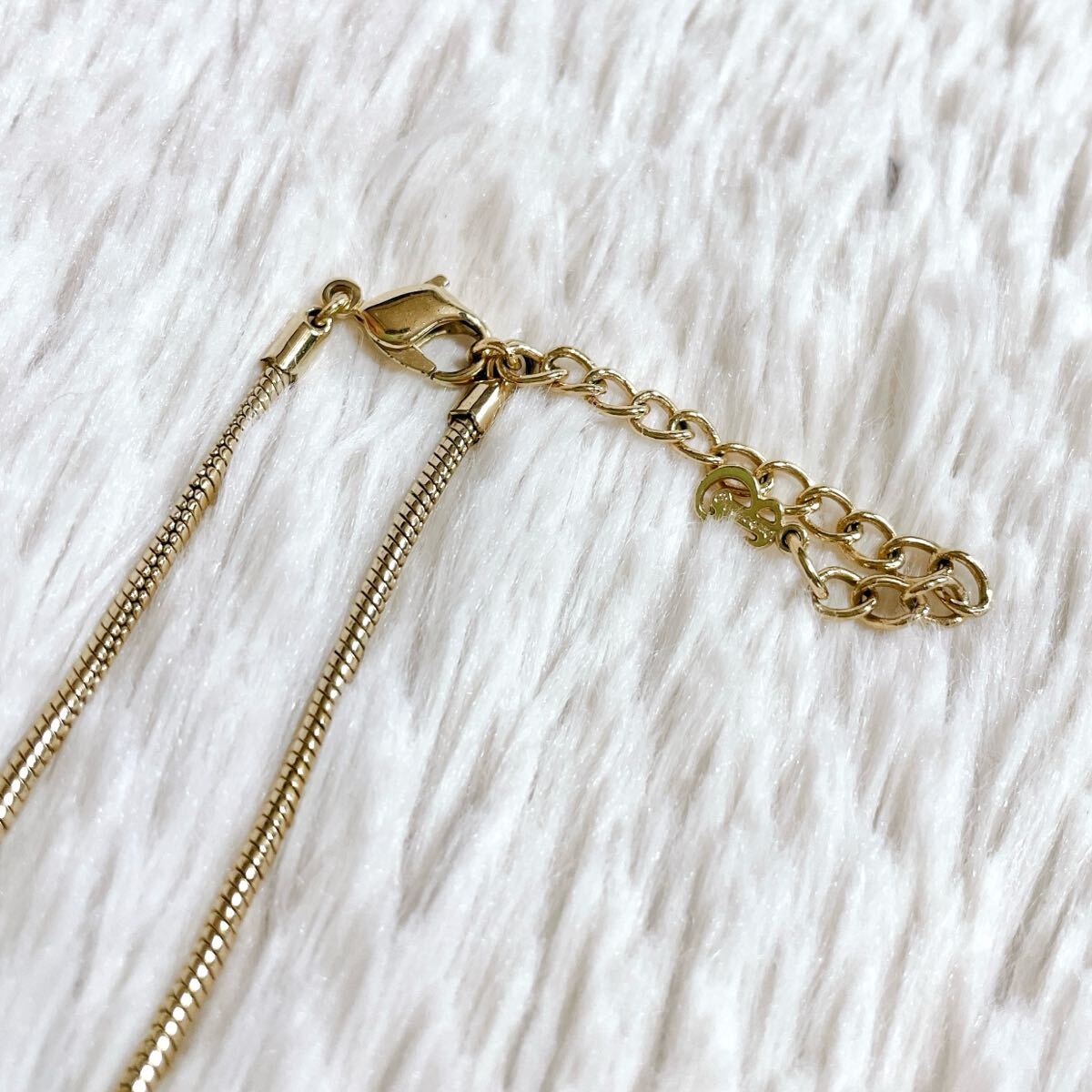 美品 希少 BURBERRY 蛇腹 チェーン ノバチェック ゴールド ネックレス バーバリー