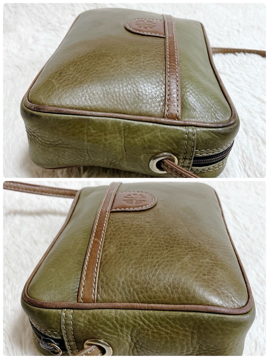 希少 LOEWE ロエベ 70s ロゴ レザー カメラバッグ ショルダーバッグ