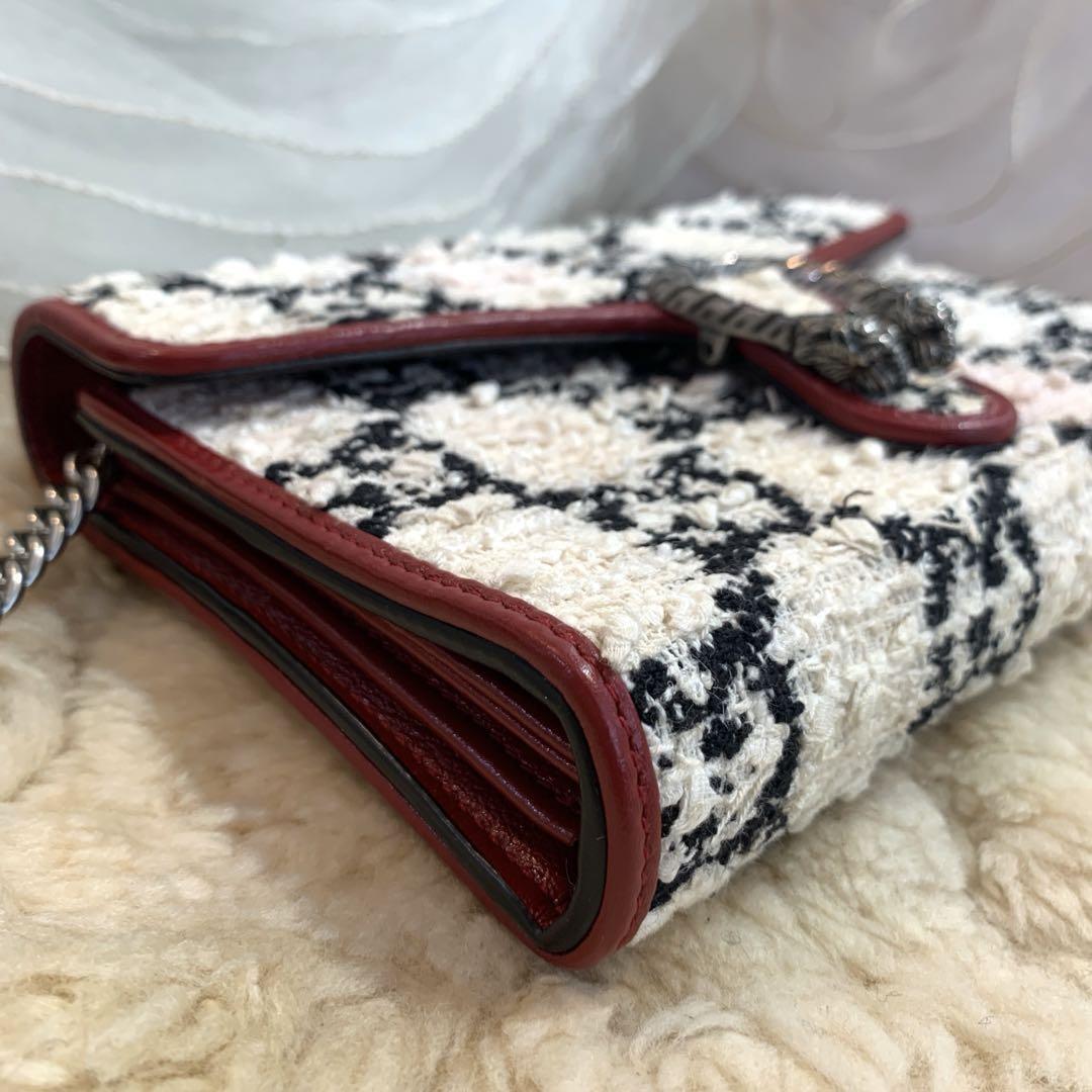 ☆美品☆GUCCI デュオニソス ツィード チェーン ショルダーウォレット GUCCI - ☆美品☆GUCCI デュオニソス ツィード チェーン