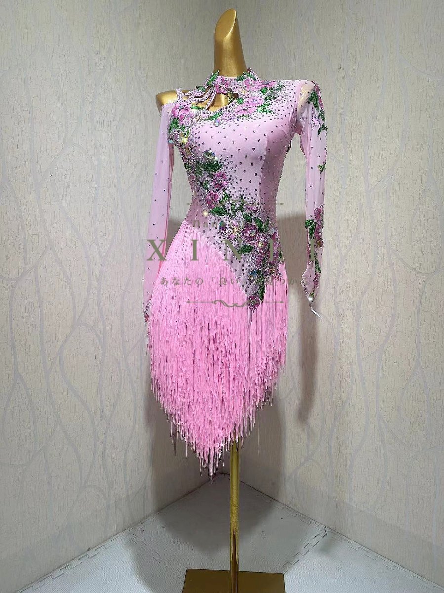 新作　社交ダンスドレス　セミオーダー/ ラテンドレス/競技/ld089