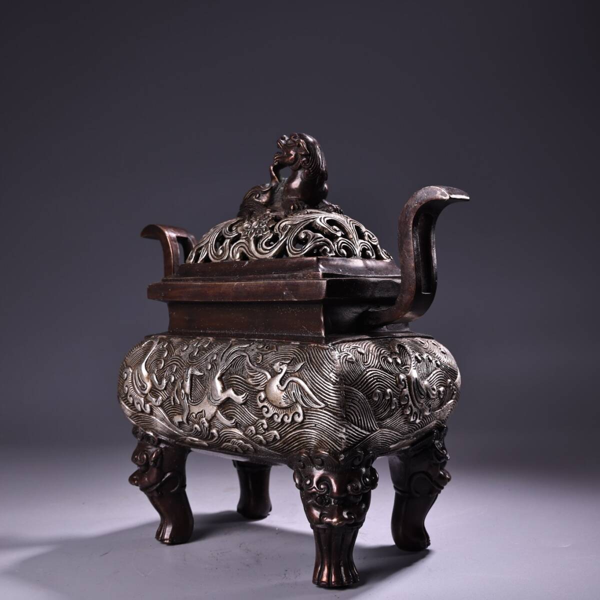銅 細工 四大神獣 銅盤 聚宝盆鎮宅之宝 装飾品 工芸品 置物 銅 細工 四大神獣 銅盤 聚宝盆鎮宅之宝 装飾品 工芸品 置物