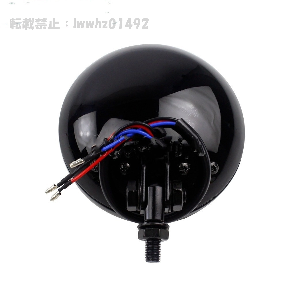 45 ヘッドライト イエローグラス ビンテージ チョッパー ボバー ハーレー ルーカス パン ナックル ショベル LaJ123