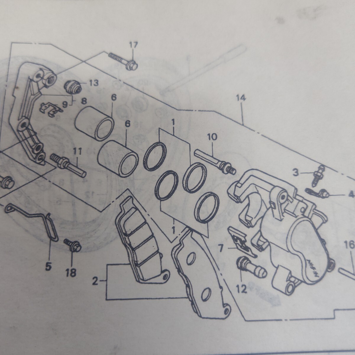 GB250 MC10 MC10-150〜170 リアブレーキ　ピストンシールセット　純正未使用　新品　リヤブレーキ　１台分　クラブマン250　CLUBMAN 最終型_画像2