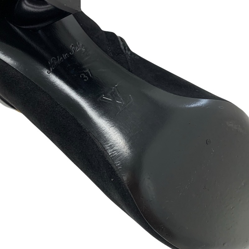 ルイヴィトン LOUIS VUITTON シルエットライン モノグラム ブーツ ショートブーツ 靴 シューズ スエード ブラック 黒 ゴールド_画像8