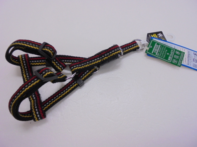 【KCM】PTO-43★未使用・保管品★岡野製作所 フラッシュライン ハーネス #15 黒 軽便タイプ 400~550mm 小型犬用 体重10kg以下_画像1