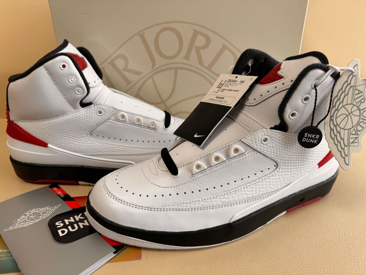 NIKE AIR JORDAN 2 RETRO OG CHICAGO US8.5 26.5cm воздушный Jordan DX2454-106 белый / черный - балка City красный оригинал 