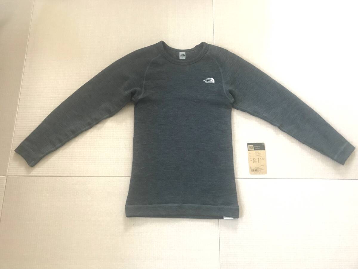 （未使用レベル・極美品）THE NORTH FACE エクスペディションホットクルー（ユニセックス）ミックスグレー サイズL NT62313