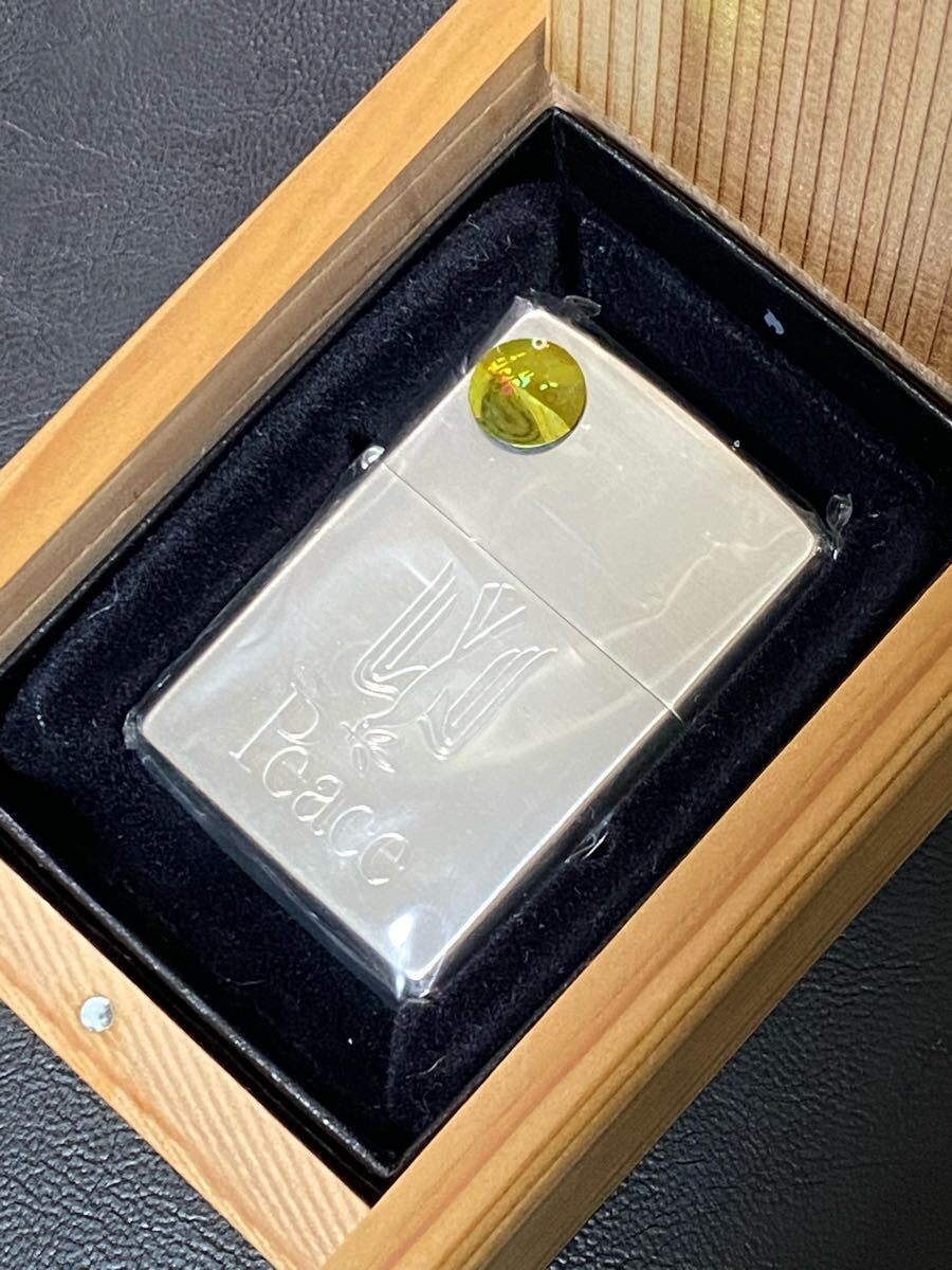zippo ピース 限定品 両面刻印 希少モデル 2011年製 ② Peace NIPPON JT シリアルナンバー PE-NO.02162 専用木箱 ケース 保証書付き