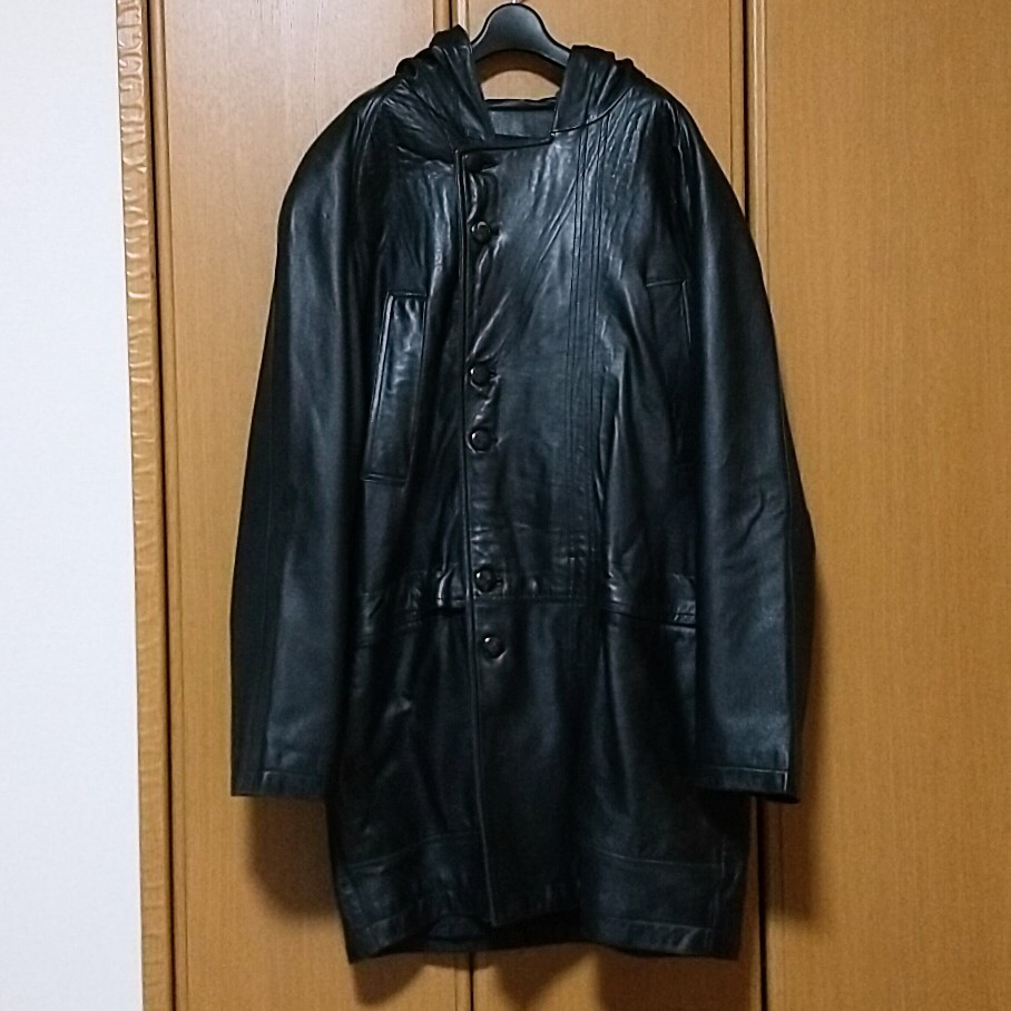 LUNA MATTINO ルナマティーノ レザーモッズコート ブラック 黒 Jean Paul GAULTIER VERSACE FICCE COMME des GARCONS HOMME PLUS _画像1