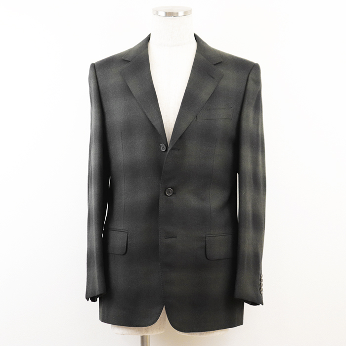 【極美品】GUCCI グッチ セットアップ テーラード ジャケット スラックス メンズ 46 パンツサイズタグ無(wú) 黒 オリーブ 伊制