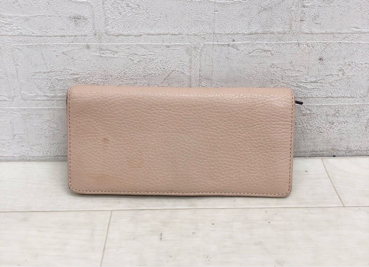 M4〓 MARC JACOBS マークジェイコブス 二つ折り財布 レディース ベージュ ピンク 長財布 ウォレット 小銭入れ有り 札入れ有り 服飾小物