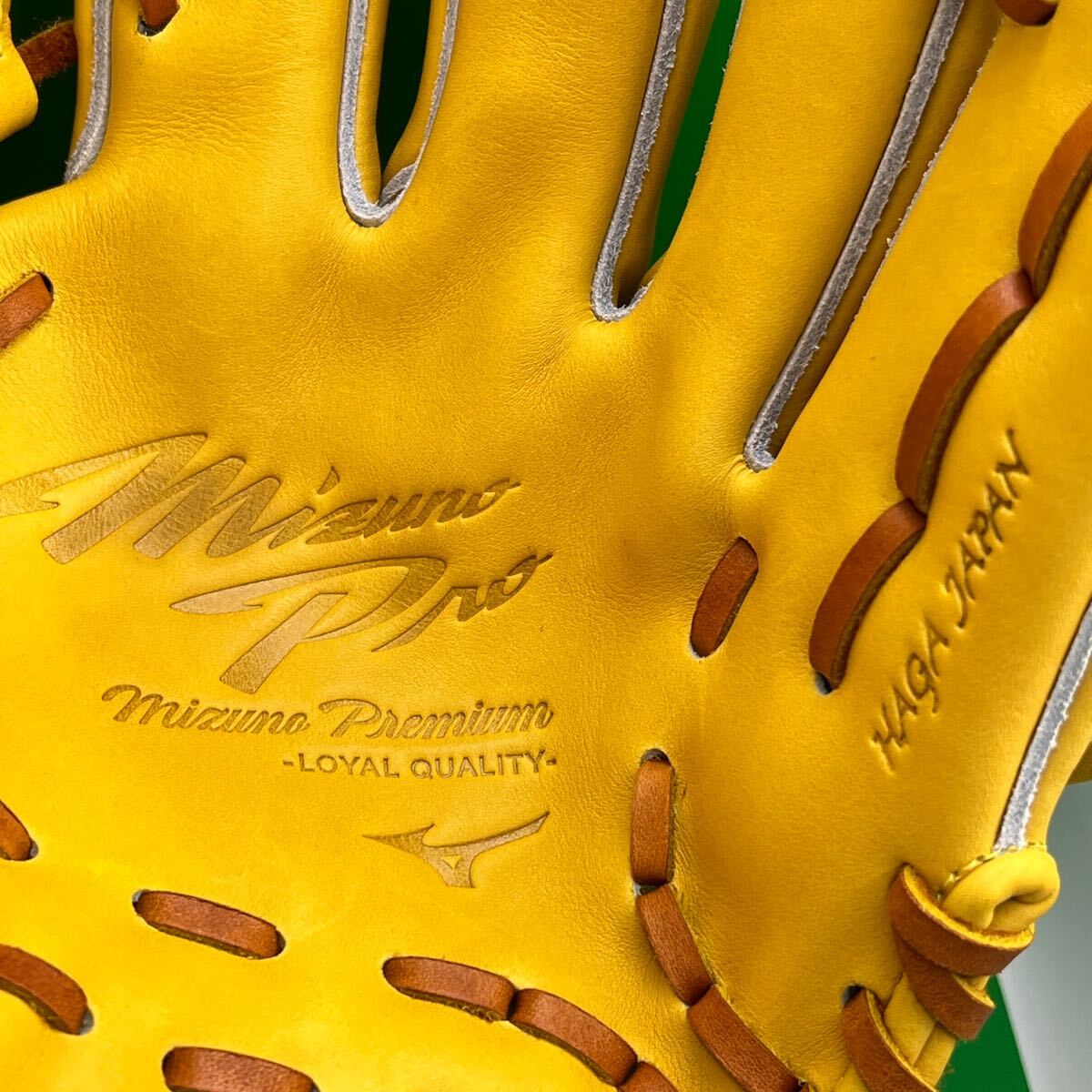 Mizuno pro premium プロ同級内野グローブ伊藤クラフトマンイベント現場紐通し