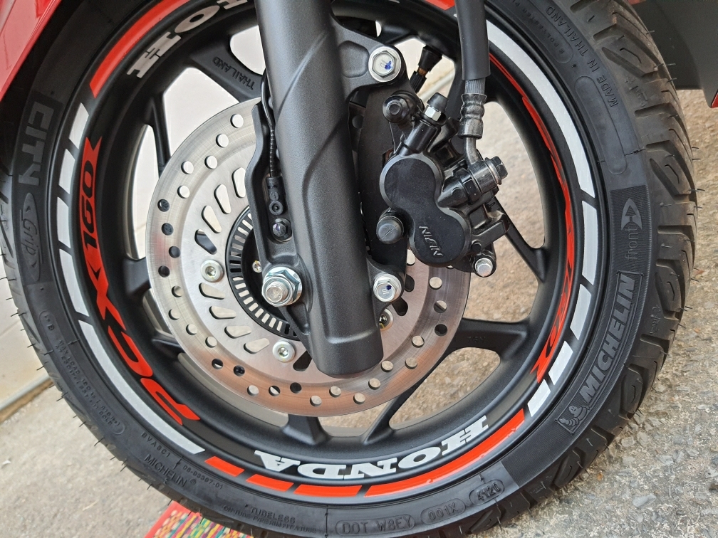 【ゆうパケット送料込】【レッド】2021 PCX160 リムステッカー ホイールステッカー KF47